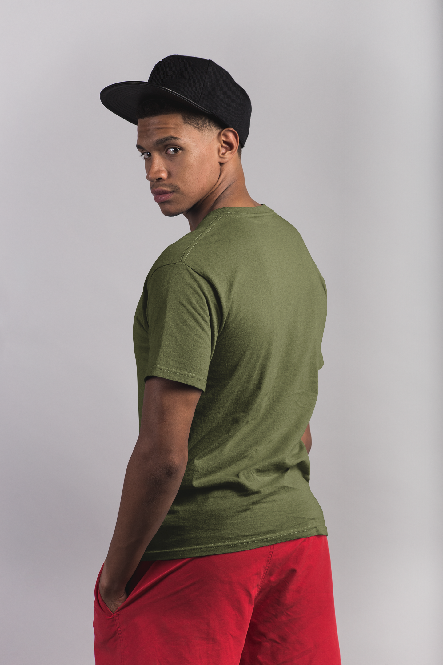 Flink Green Round Neck T-shirt For Men