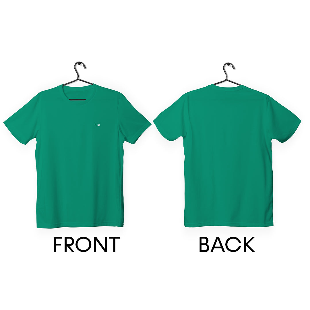 Flink Aqua Green Round Neck T-Shirt For Men