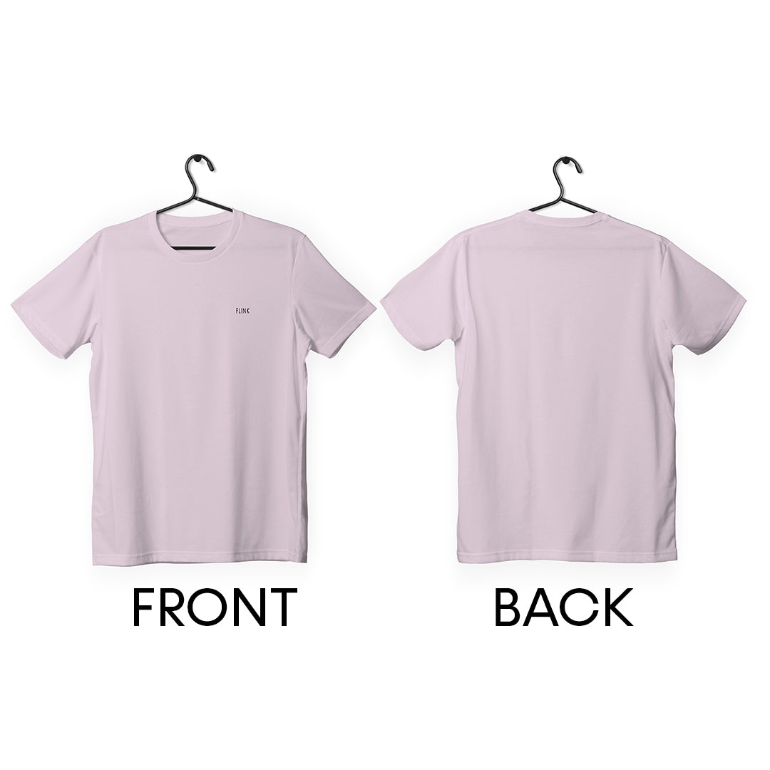 Flink Baby Pink Round Neck T Shirt For Men