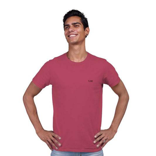 Flink Onion Pink Round Neck T-Shirt For Men