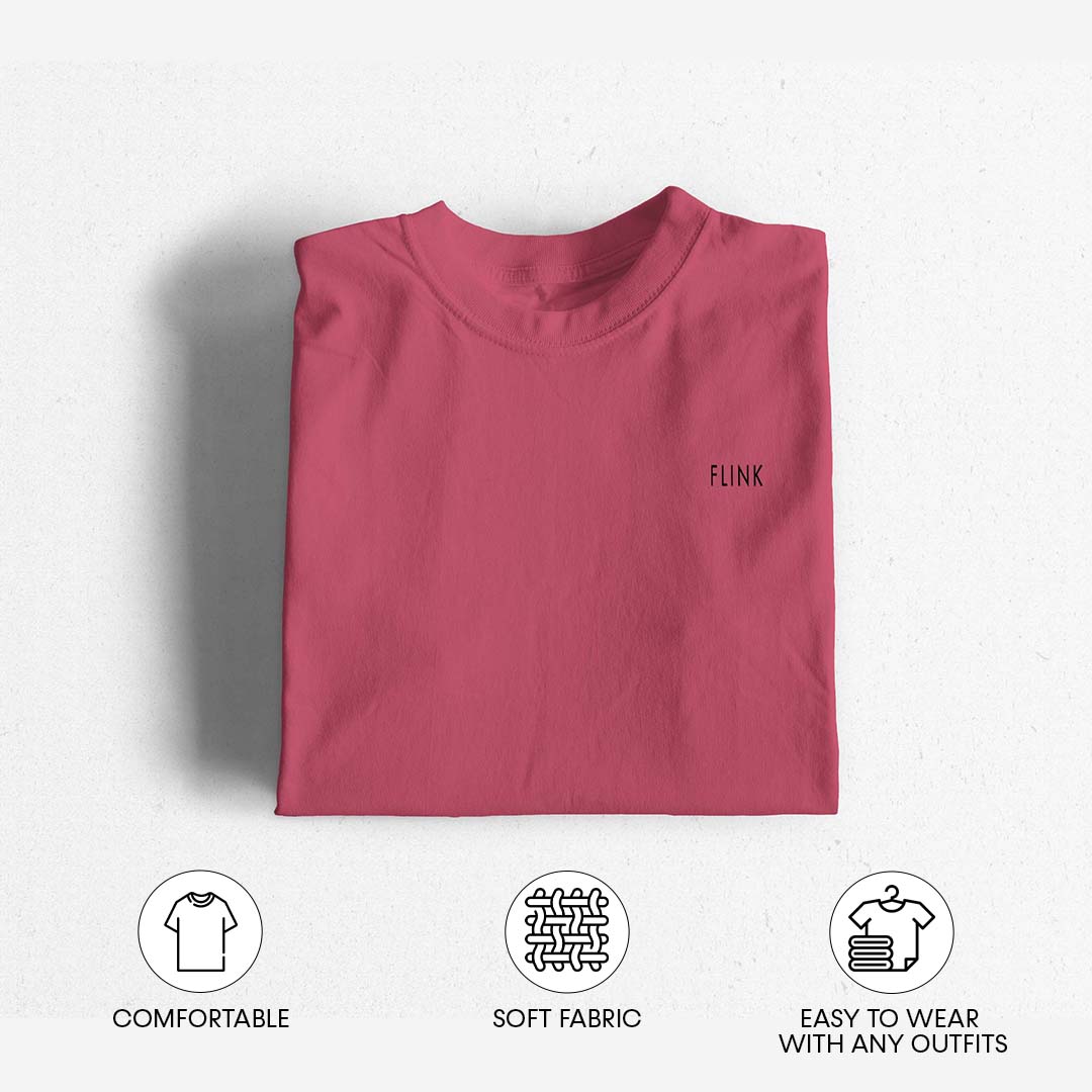 Flink Onion Pink Round Neck T-Shirt For Men