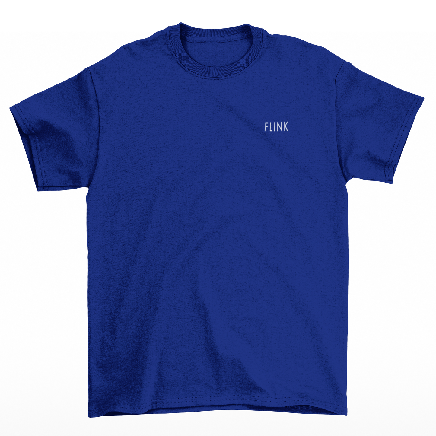 Flink Blue Round Neck T-shirt For Men