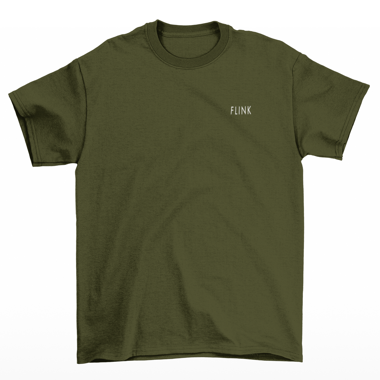 Flink Green Round Neck T-shirt For Men